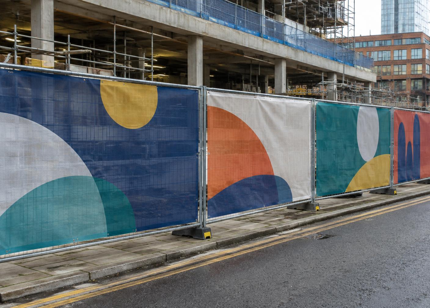 Example banners on Heras fencing